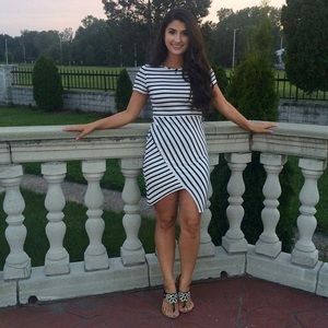 Stripe Asymetrical Dress